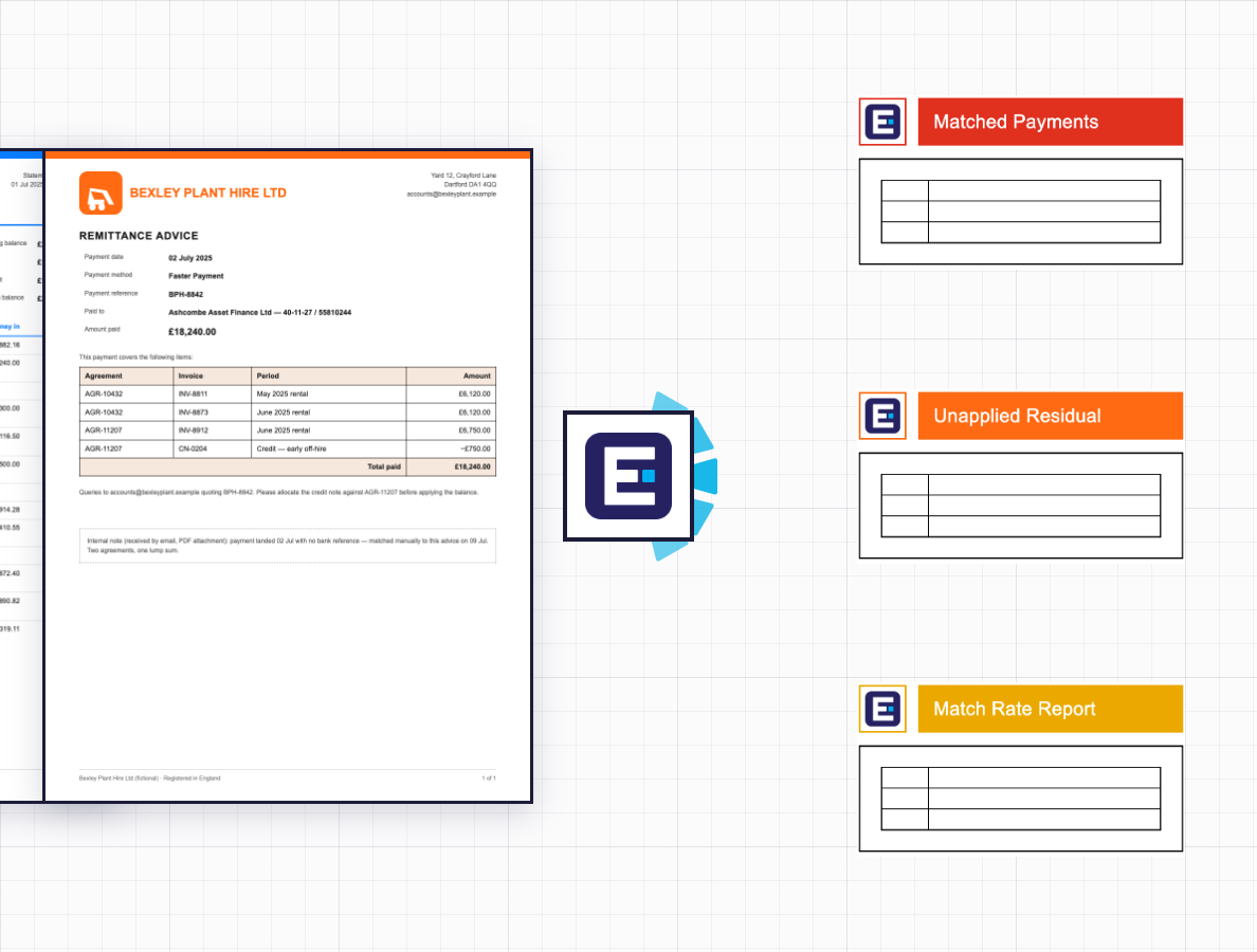 ExactRec automated cash application platform on tablet